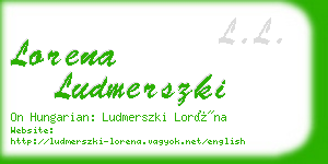 lorena ludmerszki business card